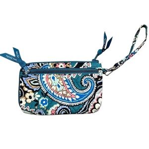 Vera Bradley Blue Paisley Wristlet Preppy Coquette Farmhouse Y2K Shopping